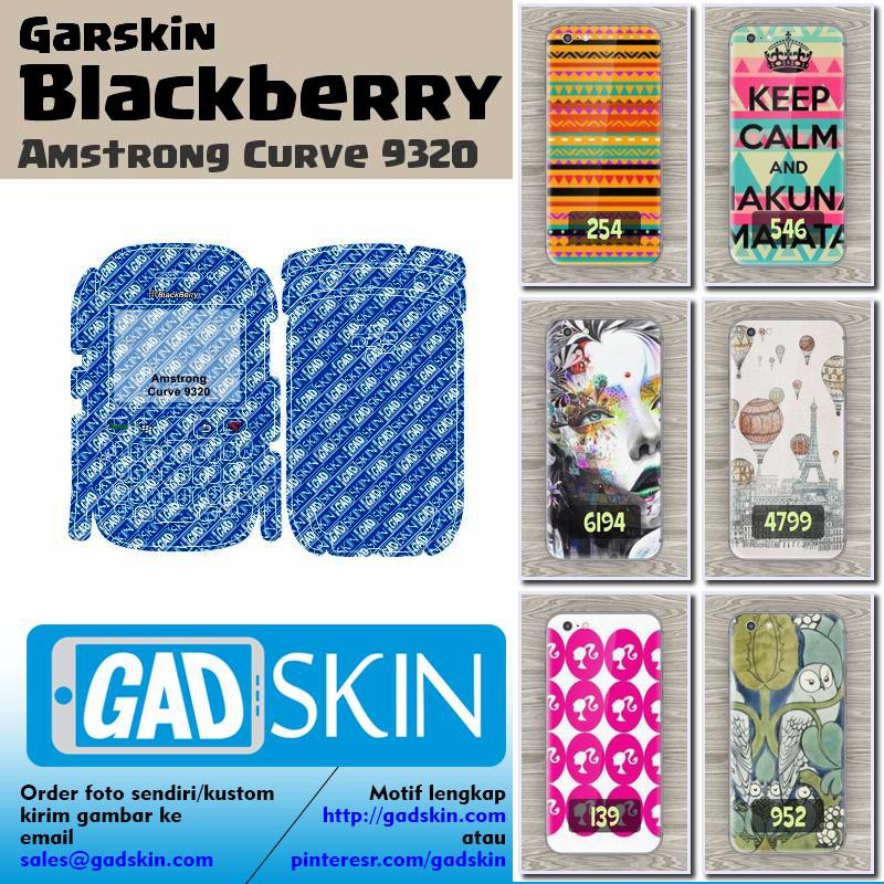 Garskin Blackberry Amstrong Curve 9320 murah bisa foto sendiri
