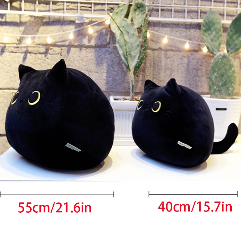 55cm MainanBlack Cat Shaped Lovely Cartoon Animal Stuffed Toys Soft Plush Pillows Doll Boneka