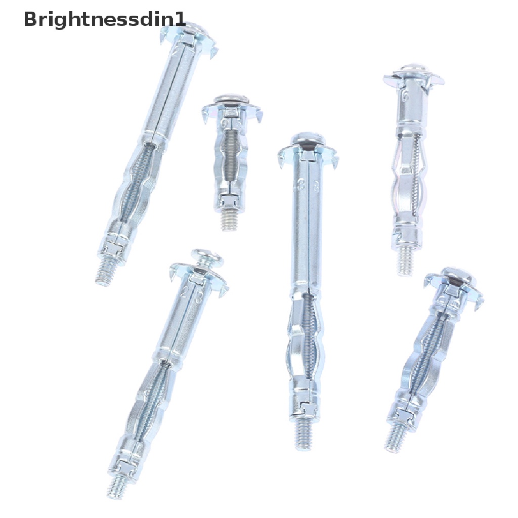 (Brightnessdin1) 10pcs / Set Plug Plasterboard / Drywall M4 Bahan Metal Untuk Dinding