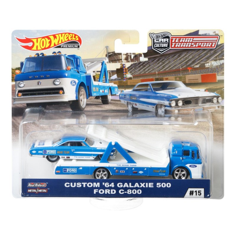 TT15 CUSTOM 64 GALAXIE 500 FORD C-800 C800 C 800 BLUETeam Transport Premium HW Diecast Hot Wheels