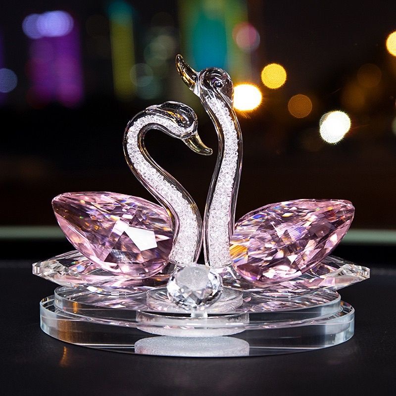 0parfume swan hiasan dasbord mobil swan angsa blink Pajangan Tempat Parfum Mobil COUPLE angsan CRYSTAL