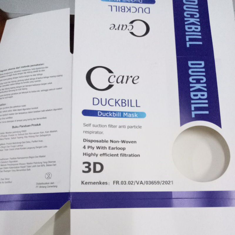 masker duckbill c-care 4ply warna warni isi 50 pcs