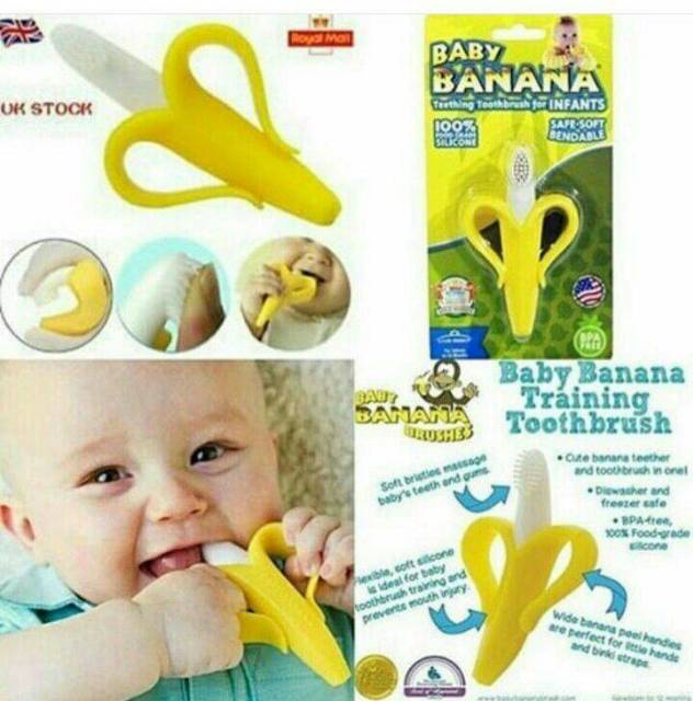 BPA FREE BANANA TEETHER GIGITAN BAYI  ALAT GIGIT BAYI MAINAN TEETHER PISANG ANGE Teether Jerapah