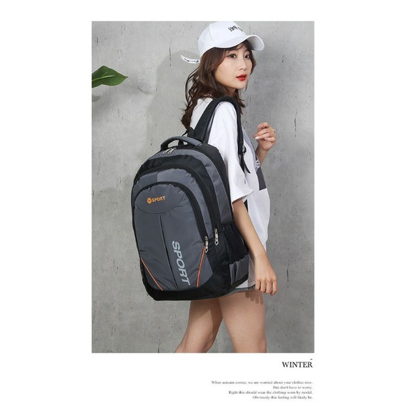 Ransel pria wanita fashion bisnis kasual laptop travel outdoor kapasitas besar tas sekolah grosir