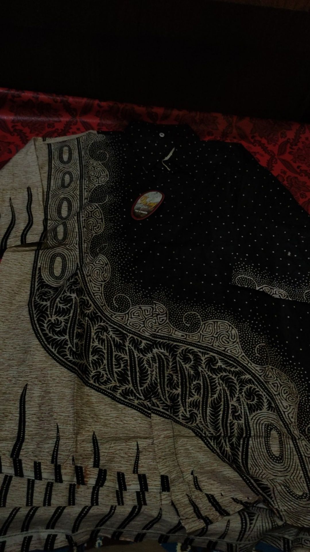 Hem Batik Pria Lengan Pendek Lawasan Sogan/pari Sulur/parang Black/merak Papua