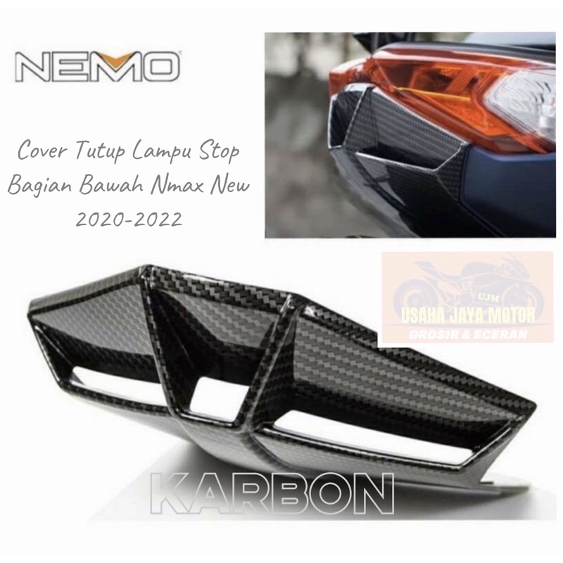 Cover Tutup Bawah Lampu Belakang Nmax New 2020-2021 Carbon Nemo