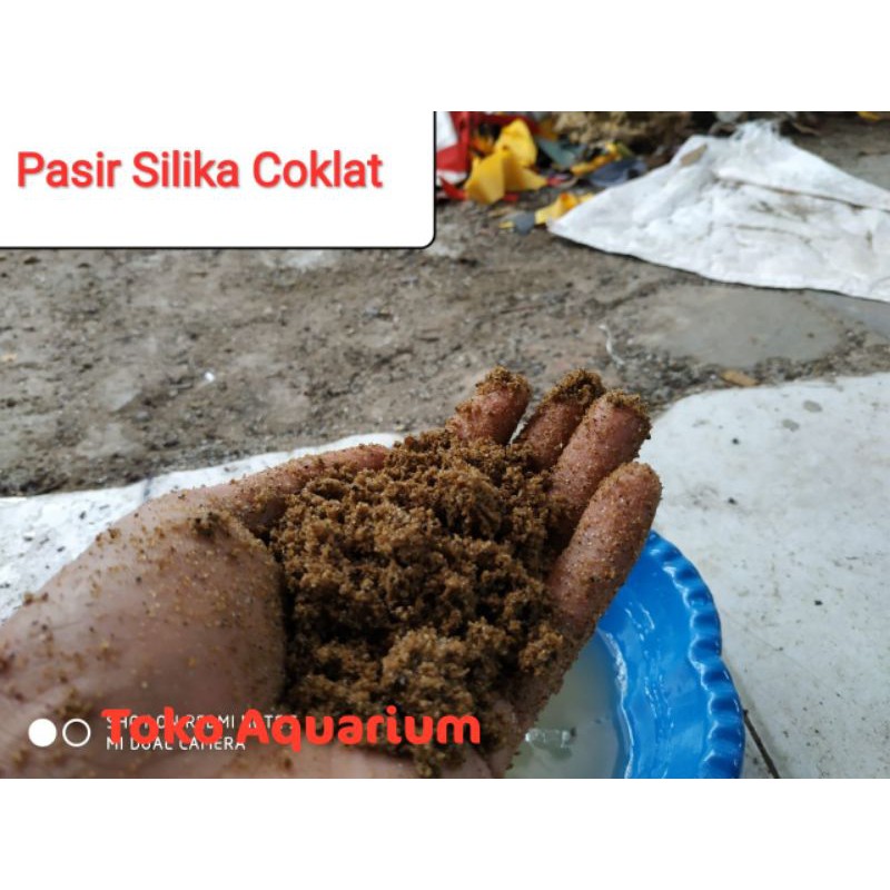 Pasir Silika Coklat Aquarium Aquascape 1000 gr
