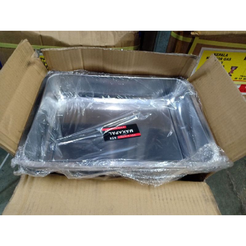 NAMPAN STAINLESS TEBAL UKURAN 40X30X7 SATU PCS