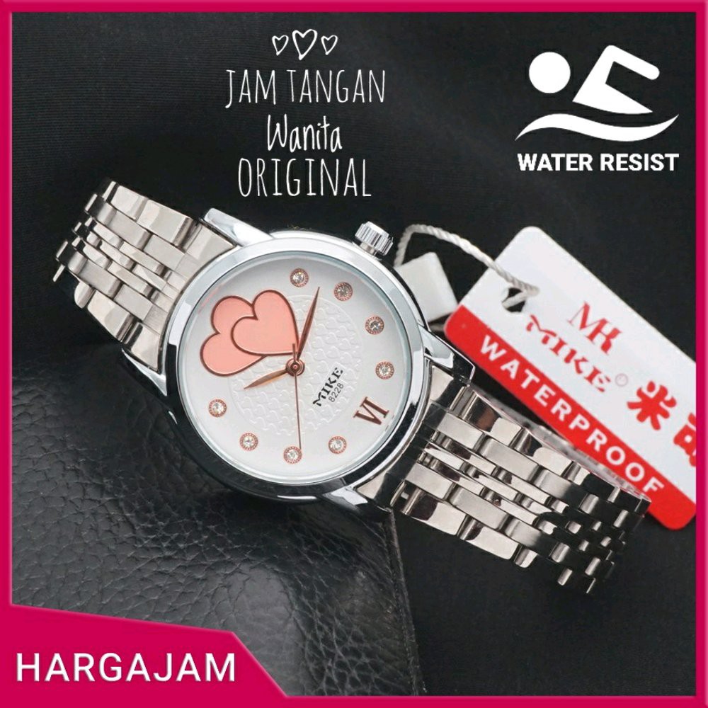Jam Tangan Wanita Original Mike by hargajam cewek ori anti air water resist proof renang untuk kad