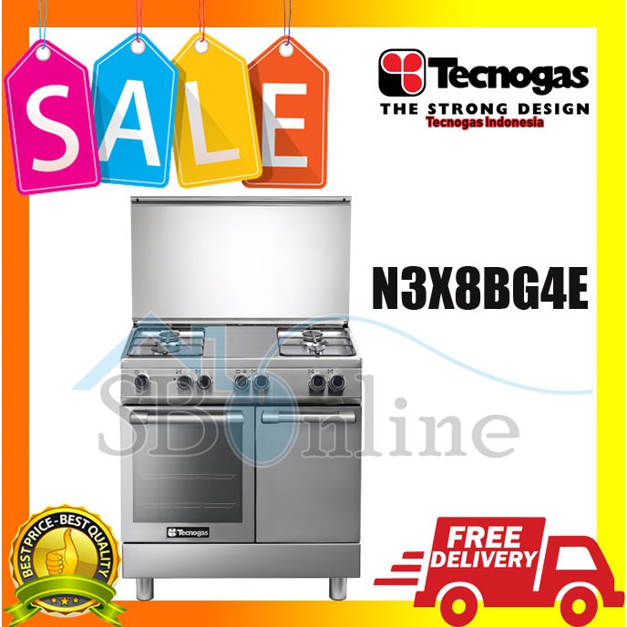 Tecnogas Kompor Free Standing 4 Tungku N3X8BG4E