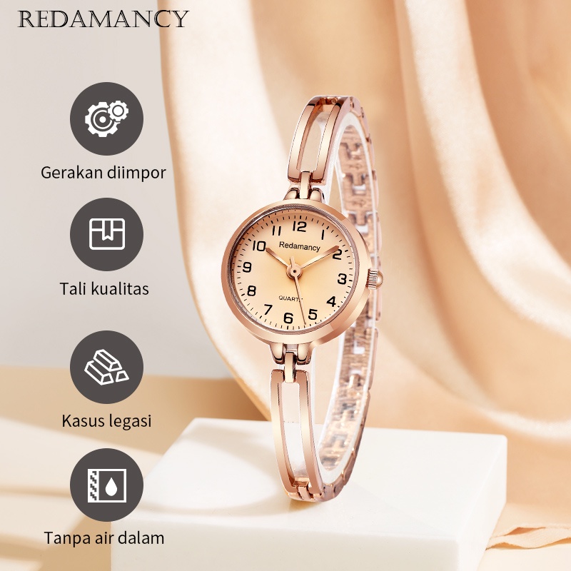 Redamancy Original Jam Tangan Wanita Anti Air Luxury Mode Jam Tangan Wanita Kecil Jam tangan kuarsa