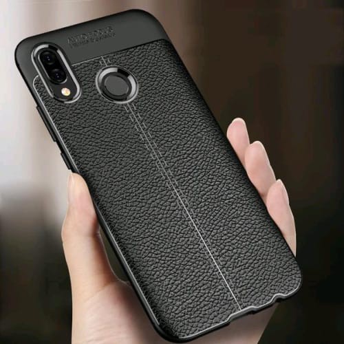 SHC888 CASING AUTO FOKUS HUAWEI Y7 PRO 2019/Y9 2018/NOVA 7 LEATHER CASE KULIT JERUK SILIKON TPU