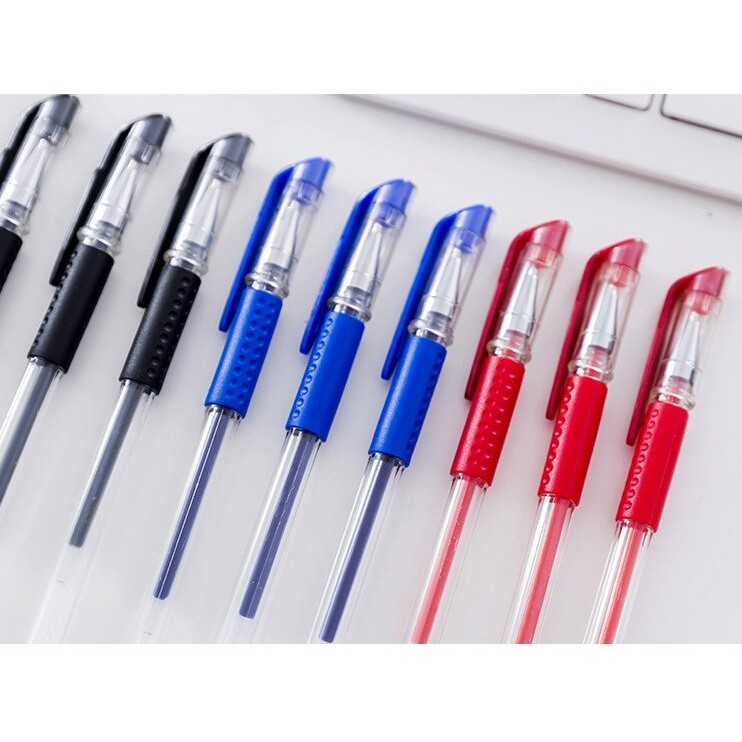 Pulpen Tinta Gel/Boxy 0.5 mm Warna Hitam Merah Biru - Pena bolpoin bolpen pen murah promosi