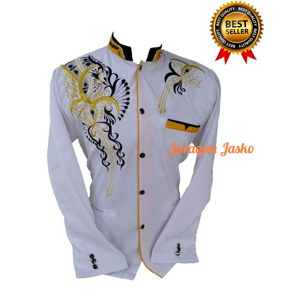 Jasko II Jaskoko II jasko bordir II jasko putih list kuning II jasko putih bordir II jasko murah