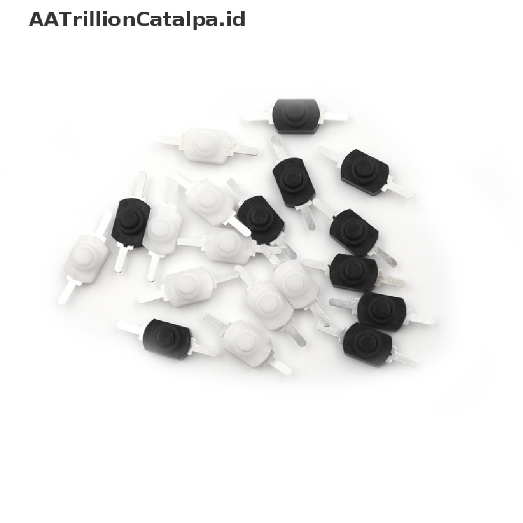 10 Pcs Saklar Tombol Tekan On Off Mini 12x8mm DC 1A Warna Hitam Untuk Senter Listrik