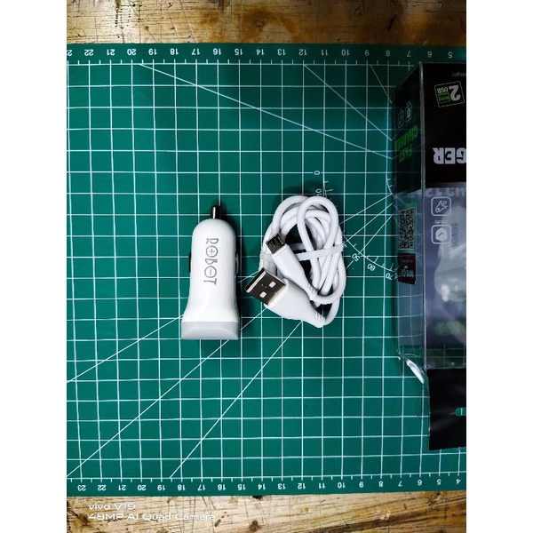 Car charger saver mobil  ROBOT RT-C06 2USB 2.4A mantul murah meriah