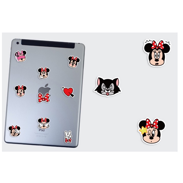 A15 STICKER 10PCS (MINNIE MOUSE) anti air notebook scrapbook label tempel motif kartun superhero super hero unik lucu atk alat tulis kantor murah viral termurah kartun komputer leptop handphone hp smartphone koper laptop tembok kulkas disney anime