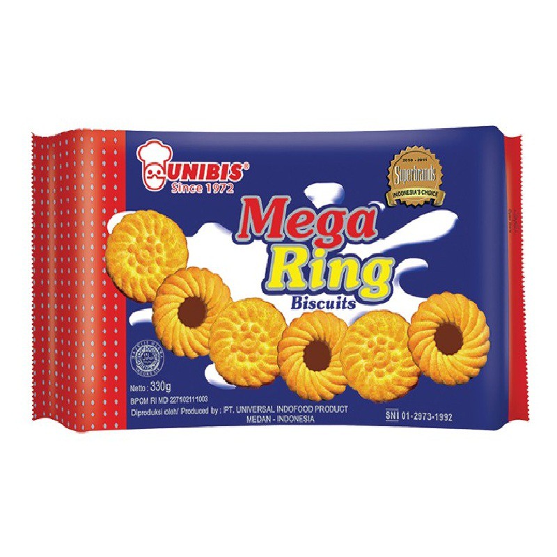 

Unibis Mega Ring Chocolate 228 gr - Biskuit Unibis 228 gr #ABA