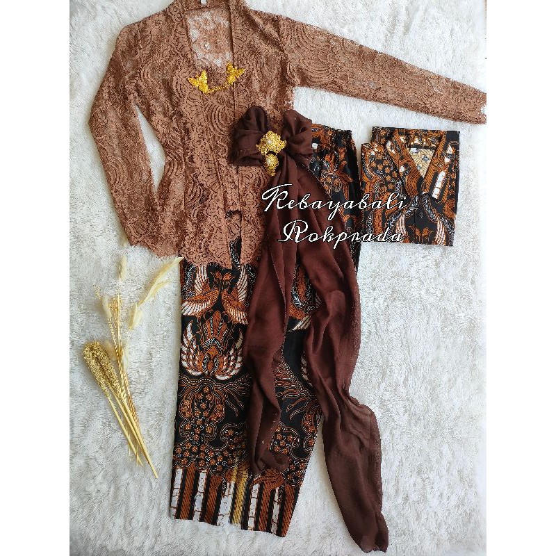 SATU SET KEBAYA BALI KEBAYA KUTUBARU |SARIMBIT MURAH COUPLE BATIK