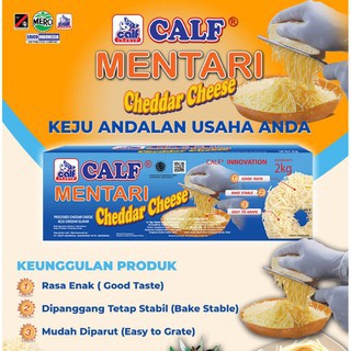 keju calf mentari cheddar cheese 2kg