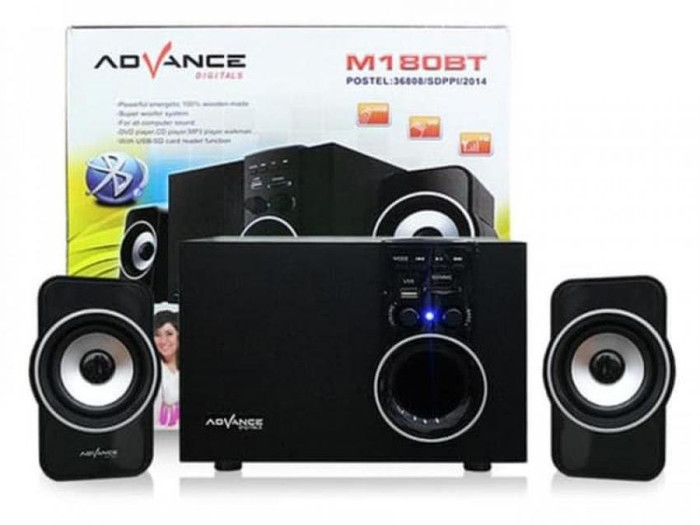 Speaker Advance Aktif Portable M180BT Bluetooth Subwoofer BASS