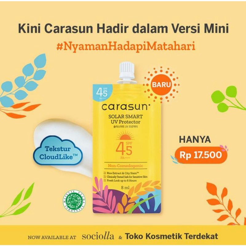 [BUY 1 FREE 1 GIFT] READY STOCK!! CARASUN Solar Smart UV Protector  Sunscreen SPF 45