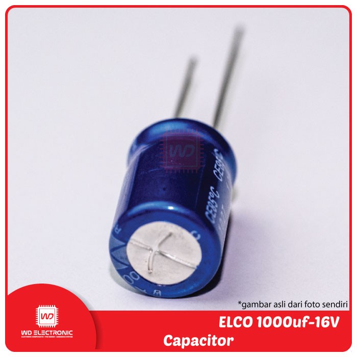 Capacitor Electrolytic Elco 1000uF 16V Kapasitor Elco 1000uf 16 volt