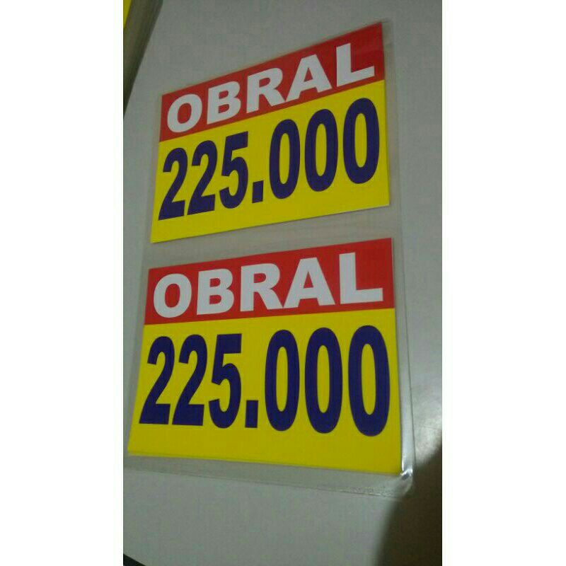 

Harga Obral Laminating /1Folio dapat 2 pcs / Hargaobral / Obralan / Bandrol Harga
