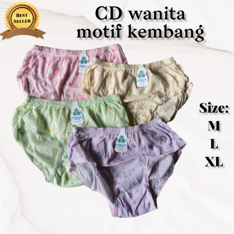 CELANA DALAM WANITA,CD MOTIF BUNGA