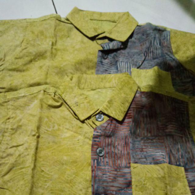 Kemeja Batik Anak I Hijau Motif Lime Green