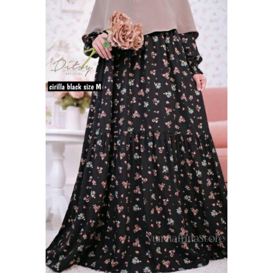 ditsy agustus 2022 black cirilla black M