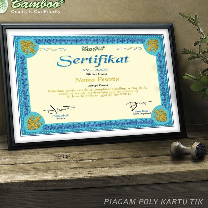 

[KODE LYQZO] Blanko Kertas Piagam Sertifikat Kartu Tik Folio green [50 Sheets]