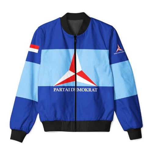Jaket Bomber Keren Partai Demokrat AHY / Jaket Partai Demokrat / Jaket Bomber Demokrat / Jaket AHY D
