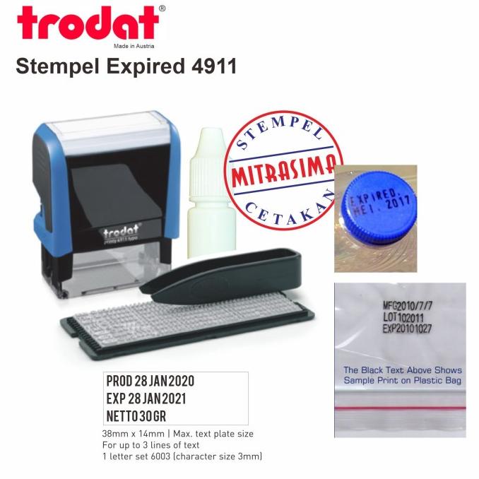 

Stempel EXPIRED dengan kode produksi atau format lain yang fleksibel