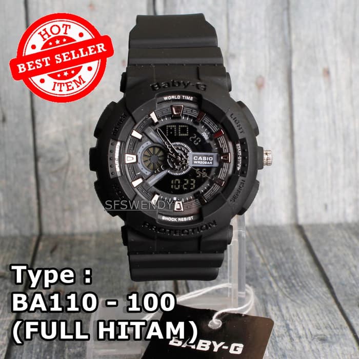 Jam tangan wanita & anak Baby-G Shock Hitam digital