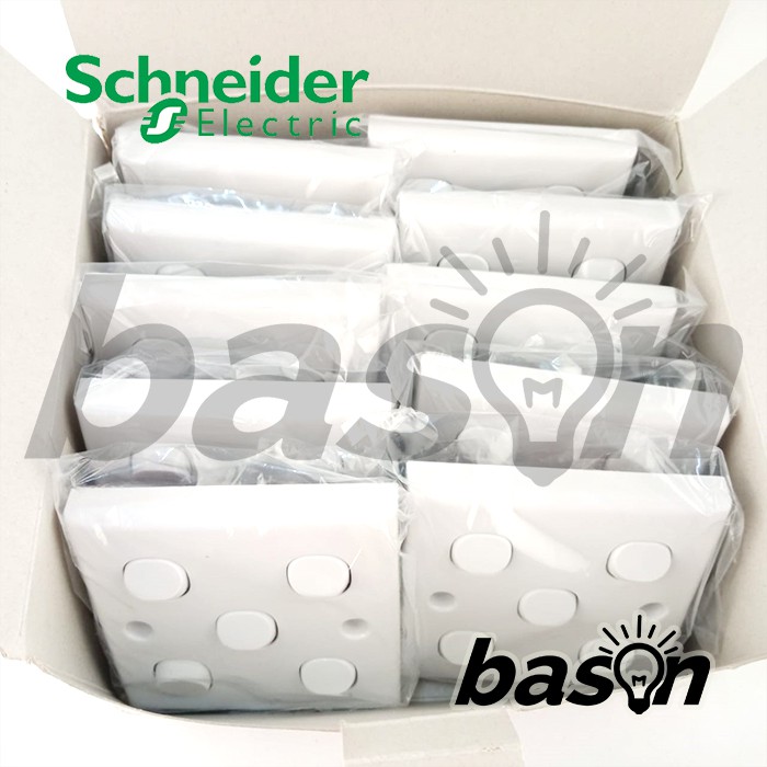 SCHNEIDER Classic 5 Gang 1 Way Switch - Clipsal - Saklar 5 Tombol