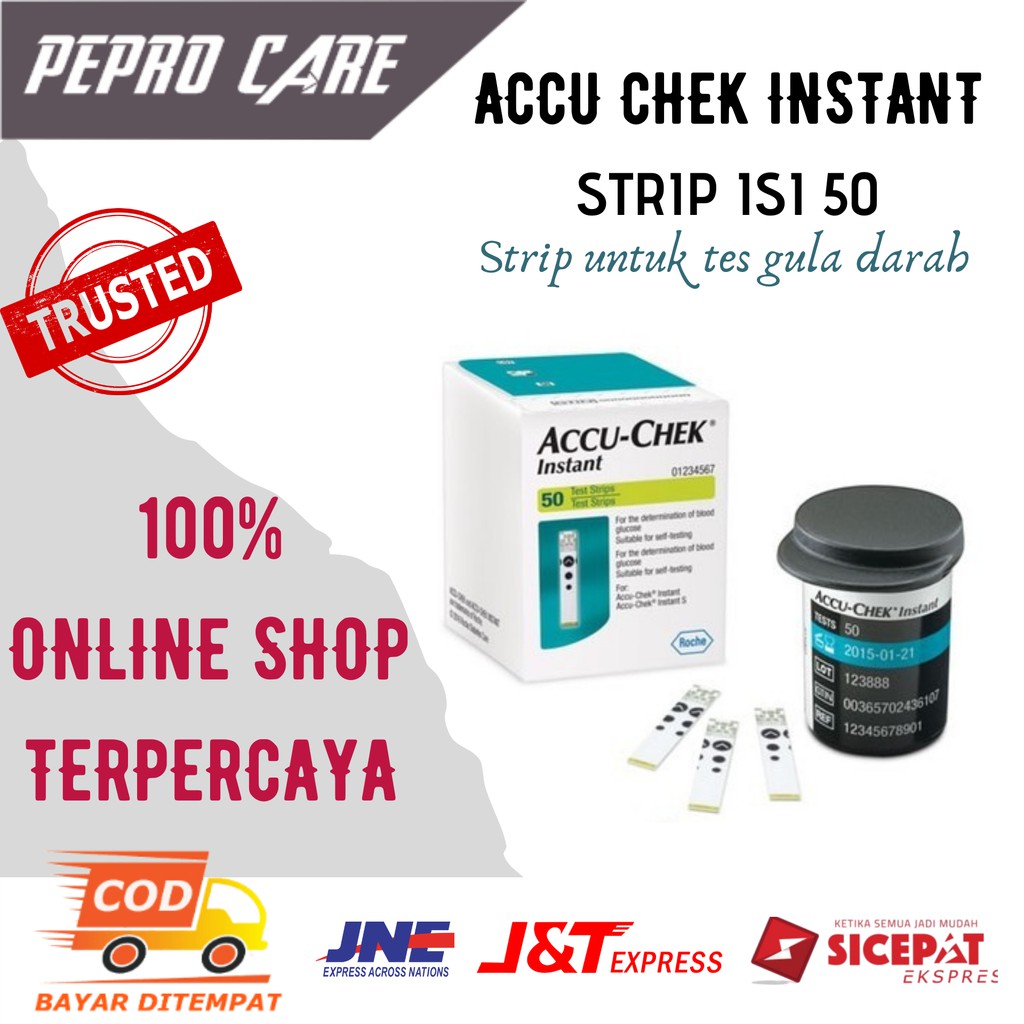 STRIP ACCU CHEK INSTANT GULA DARAH TEST STRIP STIK STICK ACCU CHECK INSTANT INSTAN GULA DARAH PPF 06