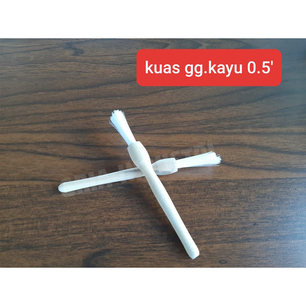 

Kuas Kue Gg Kayu 0.5" / Kuas Serbaguna Ayam Ikan Sosis 1 Pak isi 12Pcs