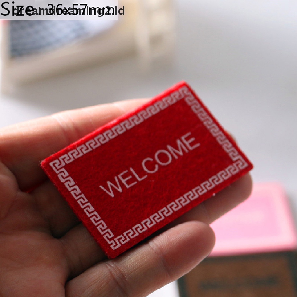 (LIKE) Miniatur Keset / Karpet welcome mini Untuk Dekorasi Rumah Boneka 1: 12  //