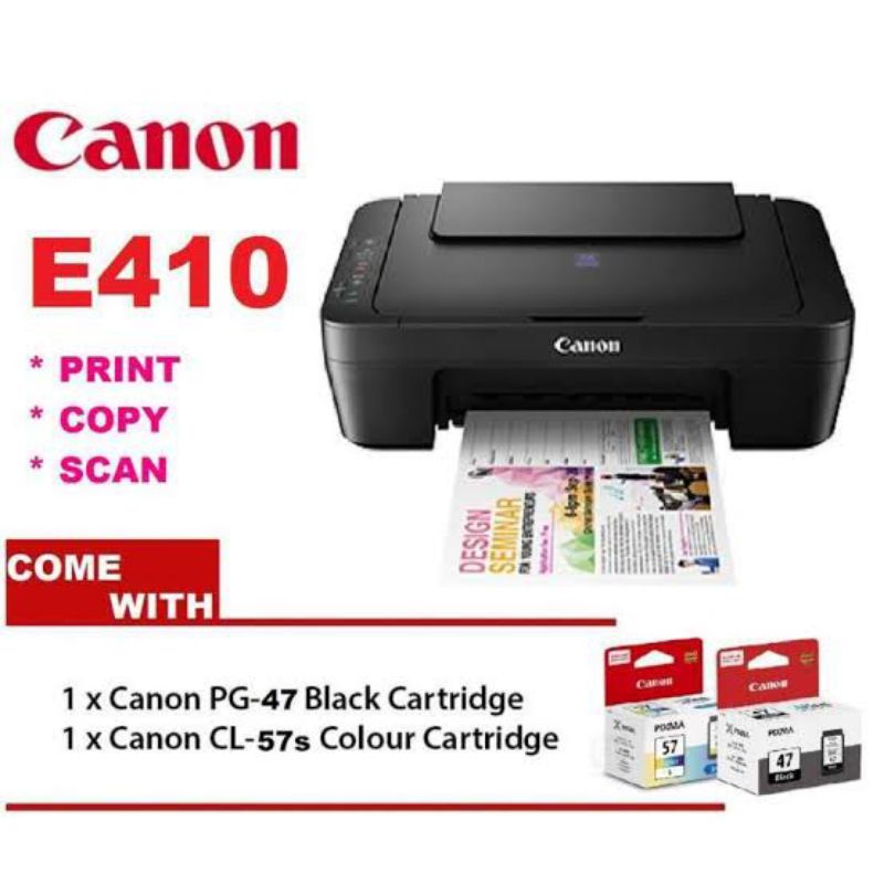 CANON PIXMA PRINTER E410 Ink Efficient(PRINT, SCAN, COPY)