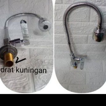 Kran cuci piring kuningan tanam/kran air wastafel tancap kuningan/promo/keran wastafel