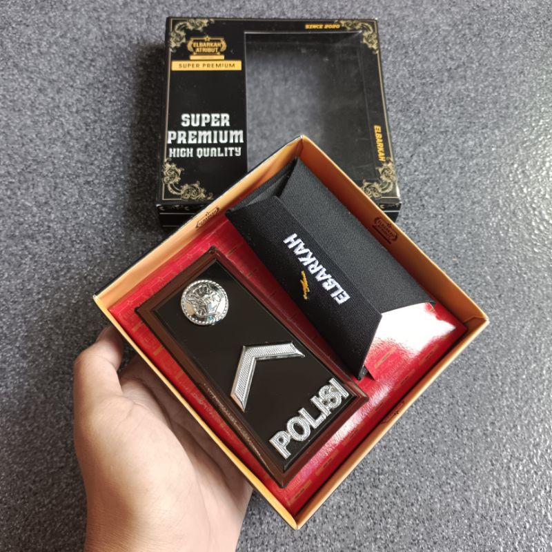 PANGKAT BRIPDA PDH POLRI POLISI FULL AKRILIK LIS COKLAT SUPER PREMIUM