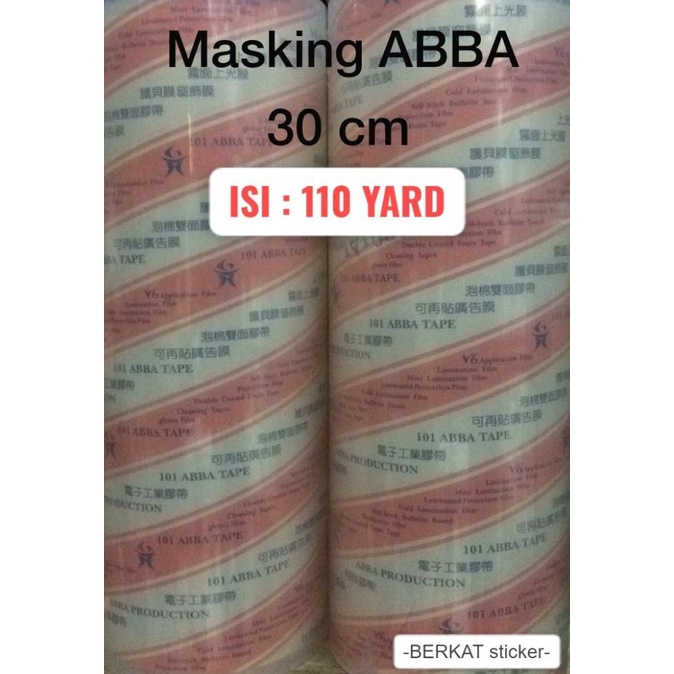 

TRANSFER / MASKING TAPE ABBA 30 cm LAMINASI CUTTING STICKER STIKER