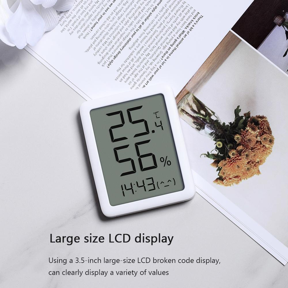 Miaomiaoce E-ink Screen LCD Large Digital display Thermometer Hygrometer ClockTimmer watch Temperature Humidity Sensor from xiaomi