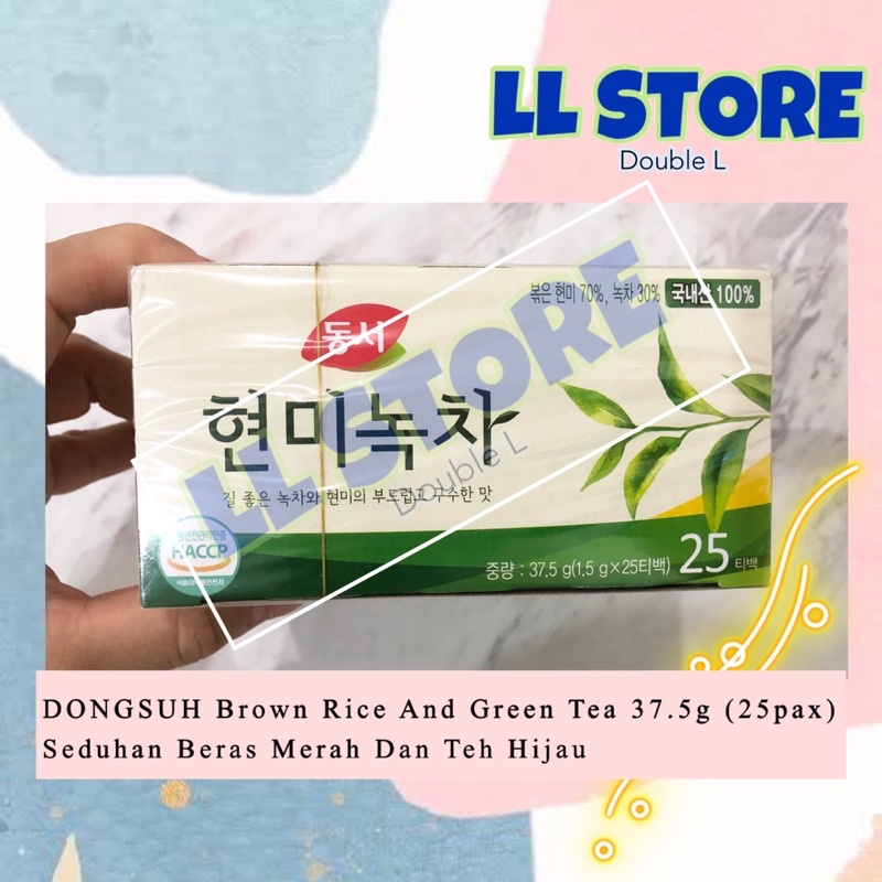 DONGSUH Brown Rice and Green Tea | Teh Hijau Beras Merah Korea 25 pack