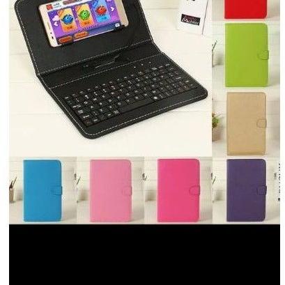 Top Produk.. keyboard hp android /tablet micro usb Keyboard Flip Holster Case