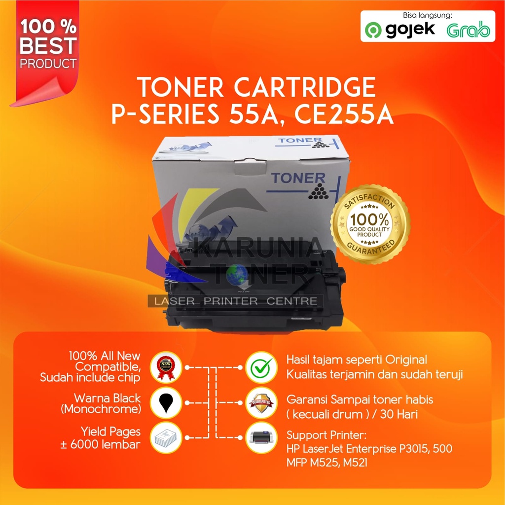 Toner Cartridge P SERIES 55A CE255A LaserJet P3010 P3015 MFP M525dn NEW