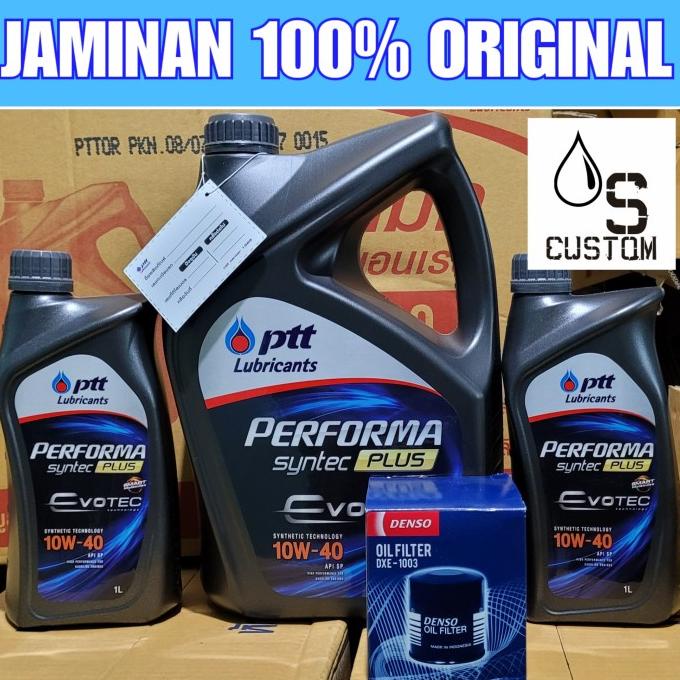 Paket Oli Innova Bensin Ptt 10W40 Api Sp 6L + Filter Oli