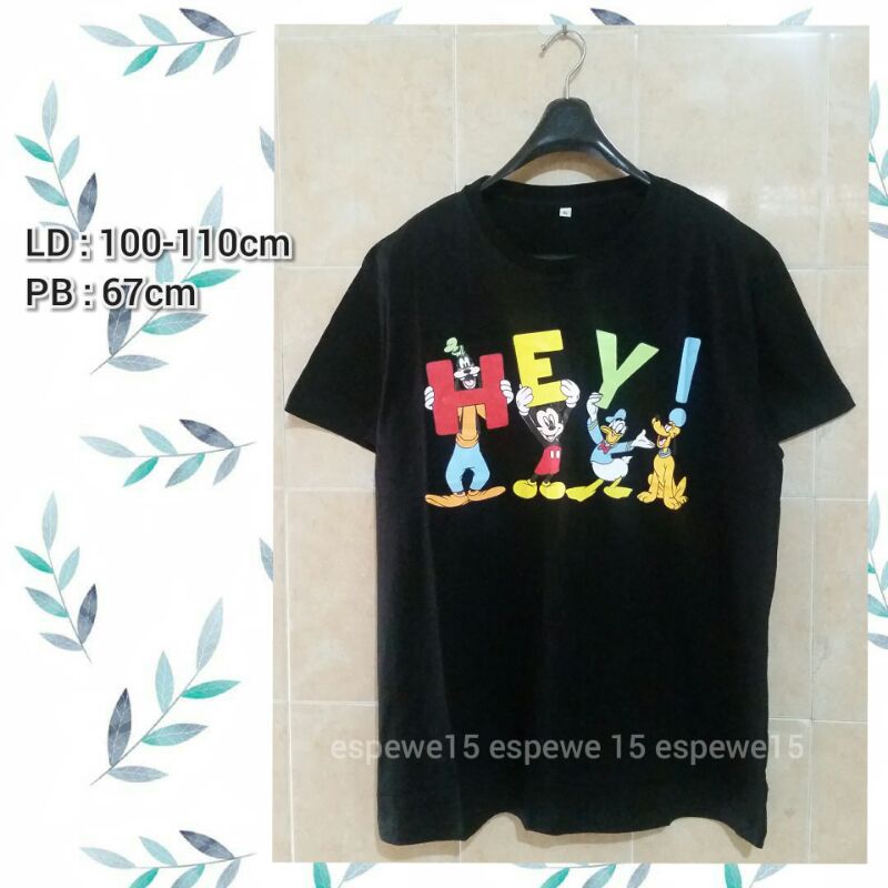 Atasan Kaos Mickey Sesame Street Snoopy Bunga