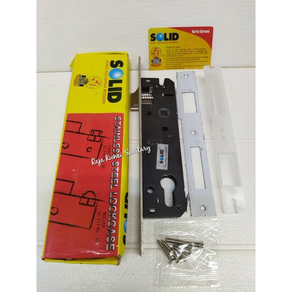 Kunci Lidah Alumuniun Solid LC 516 AL-30 Stainless Stell+Cylinder/Lockcase Alumunium Solid